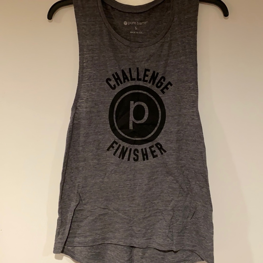 Grey Pure Barre Challenge Finisher Tank